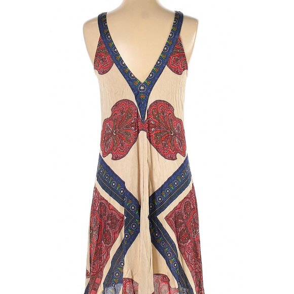 Anthropologie Leif Notes Diamondflower Mini Dress Bohemian Scarf Print XS S NWOT - Picture 3 of 3